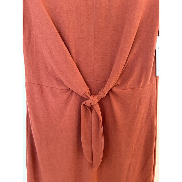 NWT She and Sky Orange Knot Front T-Shirt Dress Size Small - Picture 3 of 5